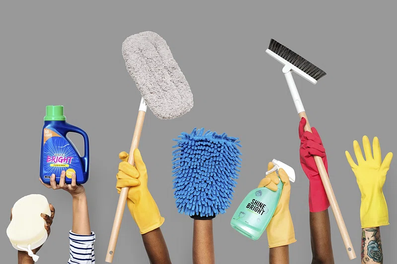 Home cleaning Tools.